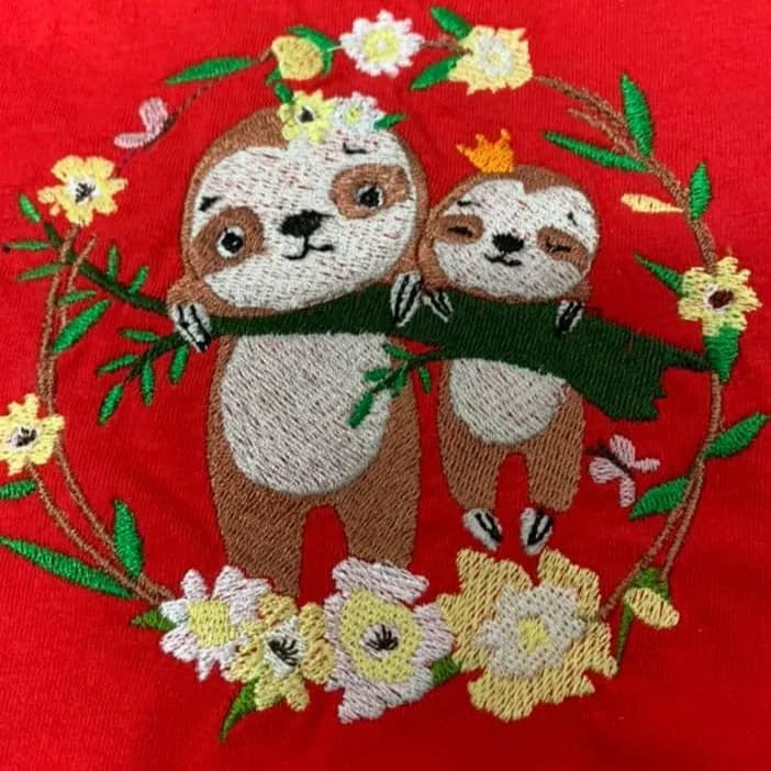 Stickdatei Faultier Vollstick