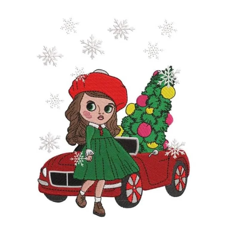 Stickdatei Weihnachten Vintage