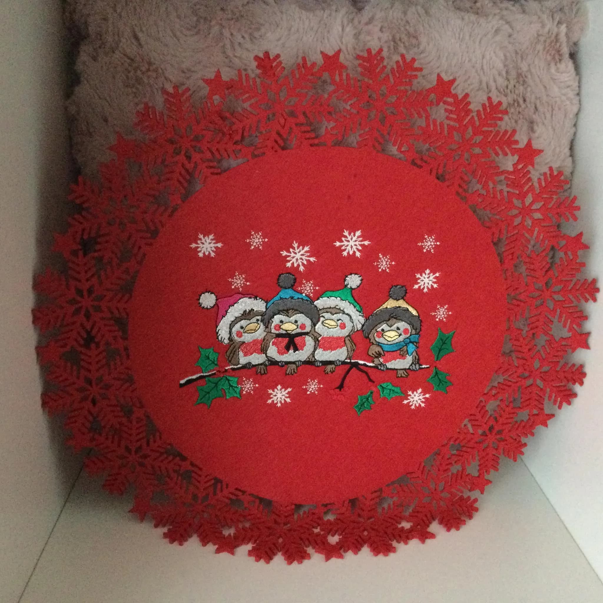 Stickdatei Vögel Wintervögel