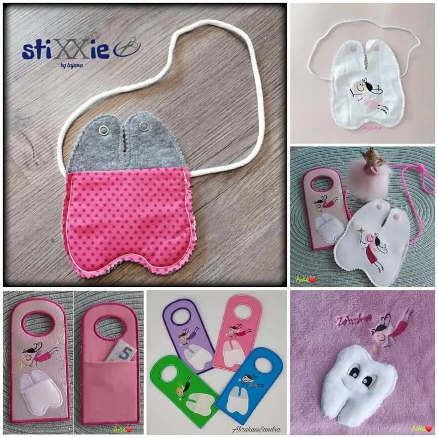 ITH Stickdatei Set und Doodleappli Zahnfee 3-teilig