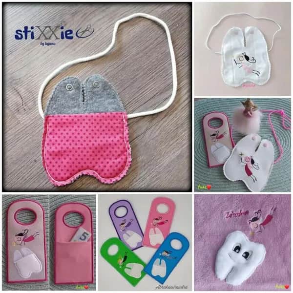 ITH Stickdatei Set und Doodleappli Zahnfee 3-teilig